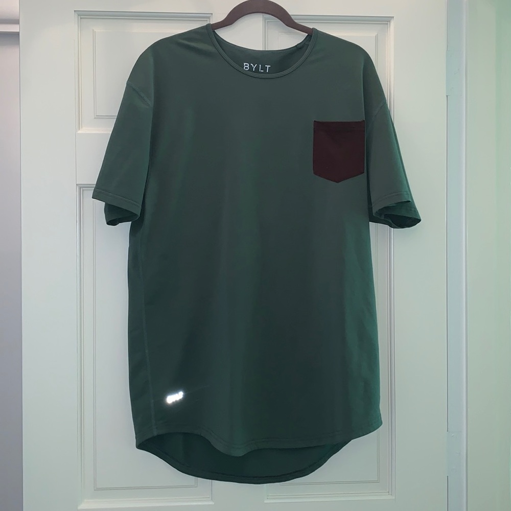 Men’s BYLT Drop cut Lux XL green Tshirt